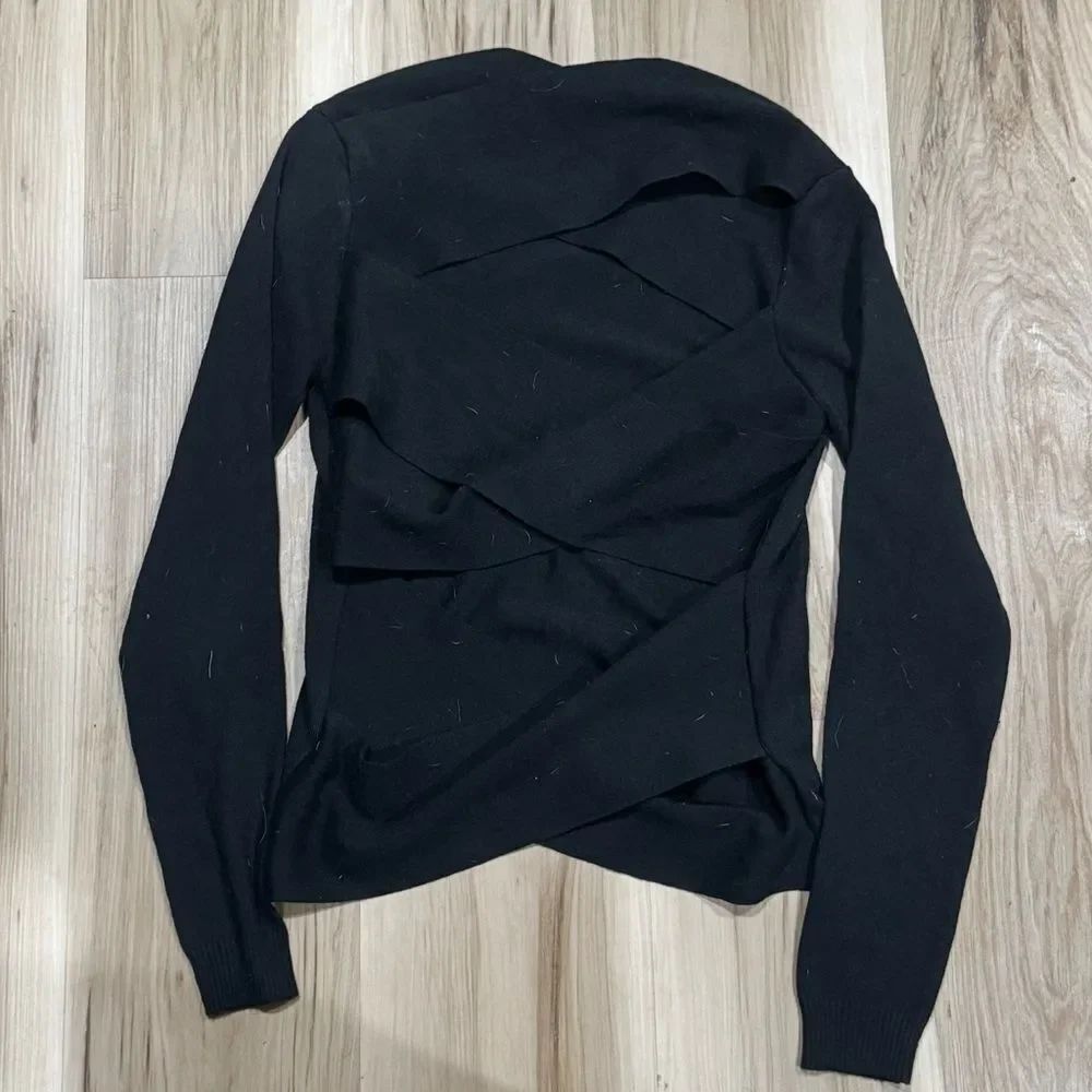 Lucy Paris Black Band Strappy Top Sweater Women’s Small